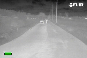 FLIR Scout TS32 Thermal Night Vision Monocular at 100 Yards Distance