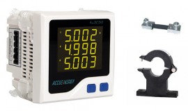 Accuenergy AcuDC 243-1000V-A3-P1-X5-C-D DC Power Meter/Data Logger, 1000 V, &amp;plusmn;5V, Modbus RTU-