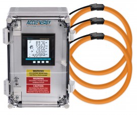 Accuenergy AcuPanel 9104X-II-RCT-P1- WIFI + RCT24-2500 Power Meter with 24" Rogowski-Coil CTs, 3,000 A-