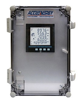 Accuenergy 9104X-II-RCT-P3-WEB-PUSH Pre-Wired Panel Enclosure with WEB-PUSH module, Rogowski Coil CT input, 480 Vac-