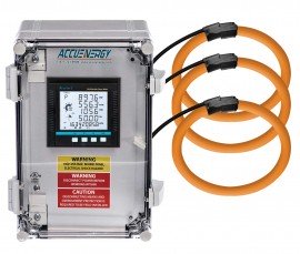 Accuenergy AcuPanel 9104X-IIR-RCT-P3V3-WEB2 + RCT16-1000 Power Meter, 45 to 65 Hz, 480 V-