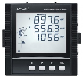 Accuenergy Acuvim-CL Series Multifunction Power and Energy Meter with panel mounting with display, AcuCT-Flex input &amp; 333 mV input, 20 to 60 V DC-