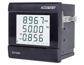 Accuenergy EV387-E4 Three Phase Multifunction Power and Energy Meter, 2 relay output, 6 digital input-