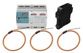 Accuenergy RIK36-333-3 Three channel 0-333mV Output Integrator with 36" Rogowski Coil, Din-Rail Power Supply, 100-240Vac-