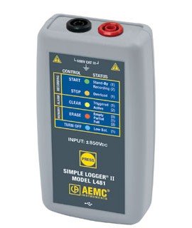 AEMC L481 Simple Logger II DC Voltage Data Logger, 850 V-