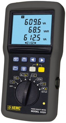 AEMC 8220 Single Phase Portable Power Analyzers-