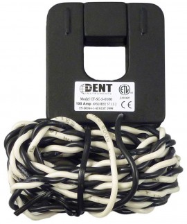 Dent CT-SCS-0100-B Small Split Core Current Transformer with Banana Plugs, 100A-
