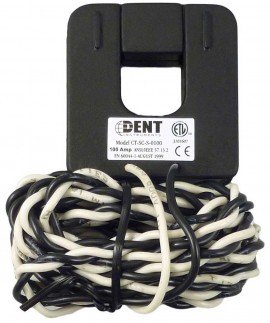 Dent CT-SCS-0100-B Small Split Core Current Transformer with Banana Plugs, 100A-