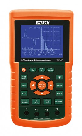 Extech PQ3470 3-Phase Power/Harmonics Analyzer/Data Logger-
