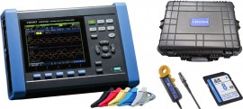 Hioki PQ3100-03/100 KIT Power Quality Analyzer Kit with 3 x 100 Amp AC flex clamp current sensors-