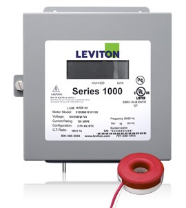 Leviton 1K120-1SW Indoor 120V Single Phase kWh Meter Kit, 100A, 1 Solid Core CT-