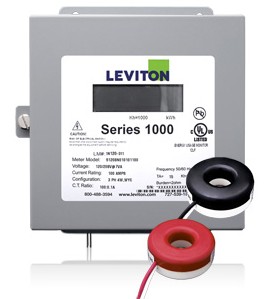 Leviton 1K240-2SW Indoor 120/240V Single Phase kWh Meter Kit, 200A, 2 Solid Core CTs-