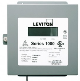 Leviton 1N240-011 Indoor Dual Element kWh Meter, MAX 100A, Meter Only-