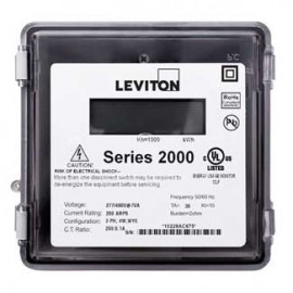 Leviton 2R208-81 VerifEye Series 2000 3PH/4W Outdoor 3-Element Meter, 120/240/208 V, 800 A-