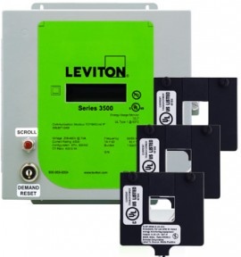 Leviton 3KUMT-04M Indoor kWh Meter Kit, 400A with 3 Split Core CTs-