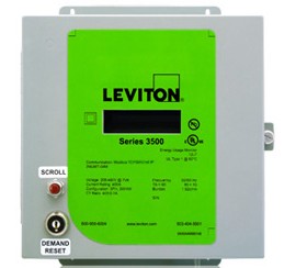 Leviton 3NUMT-30M  Indoor kWh Meter, 3000A, 208-480VAC, Meter Only-