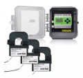 Leviton 41OUB-02B Outdoor Series 4100 Universal Voltage Bi-Directional 3-Phase 3W/4W BACnet MS/TP Meter Kits 200A Split Core CTs Included-