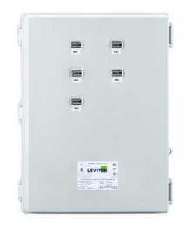 Leviton 6L305-KIT VerifEye Mini Meter MMU 3P/4W Outdoor Kit with 5 Dual-Element Meters and 10 Solid-Core CTs, 120/208 V-