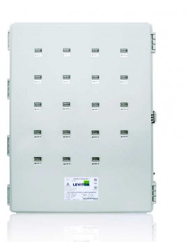 Leviton 6X313-CFG Mini Meter MMU in Outdoor Weatherproof Enclosure, 120/208V, 13 Dual Element Meters-