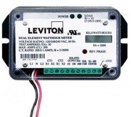 Leviton 7B101-T02 Single Element Mini Meter OEM Module 1P/2W 120V 0.1kWh 200A CT Required-