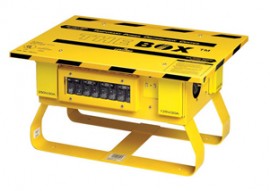 Leviton PB101-SGF The Box Temporary Portable Power Distribution Center, 125/250 V, 50 A-